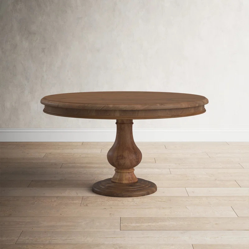 Albia 54" Solid Pine Wood Pedestal Dining table | Wayfair North America