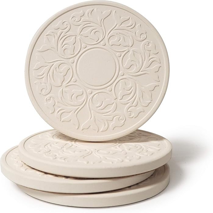 CoasterStone Absorbent Stone Coasters, “Victorian Lace Set of 4 | Amazon (US)