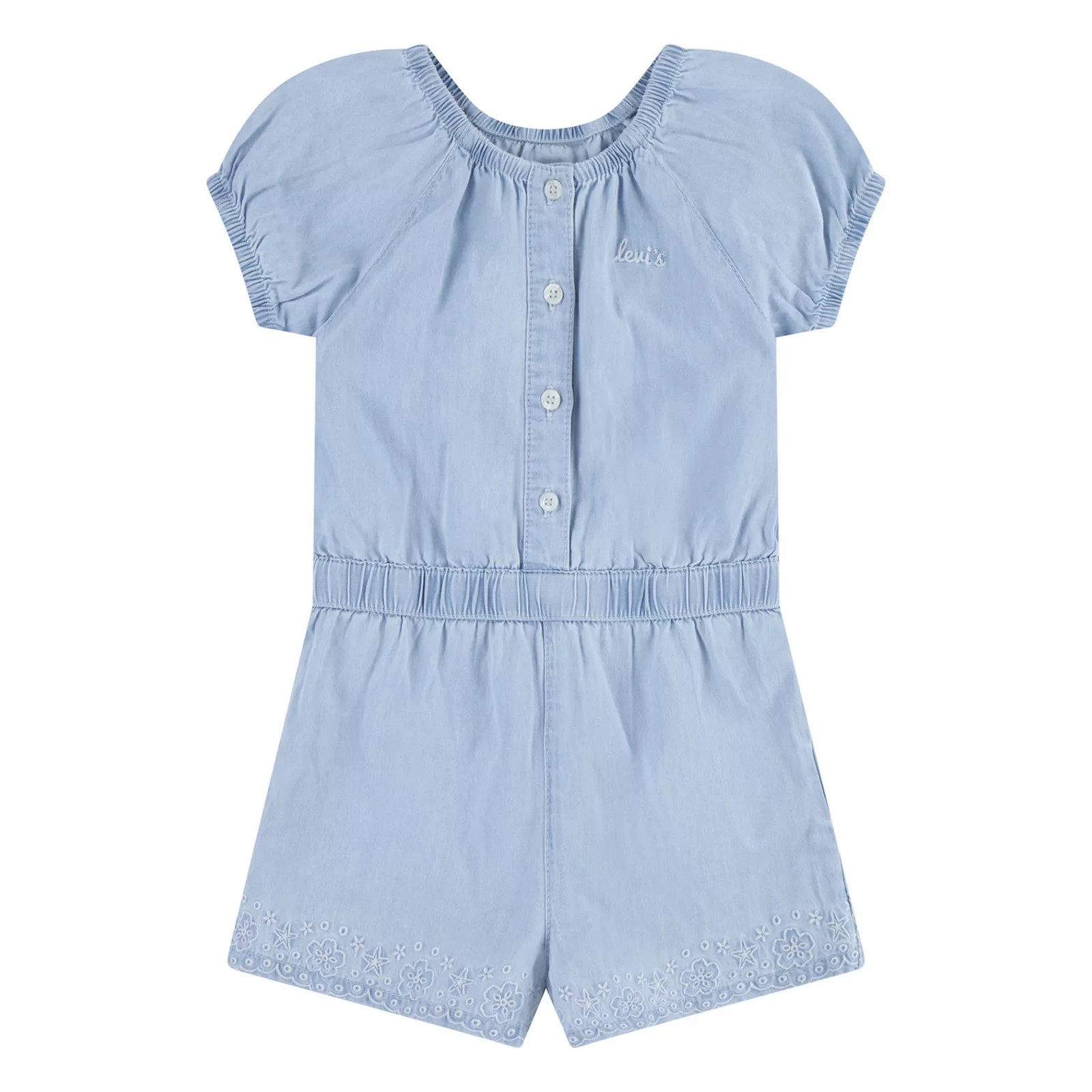 Baby & Toddler Girls Levi's® Puff Sleeve Denim Romper, Toddler Girl's, Size: 24 Months, Light Blue | Kohl's