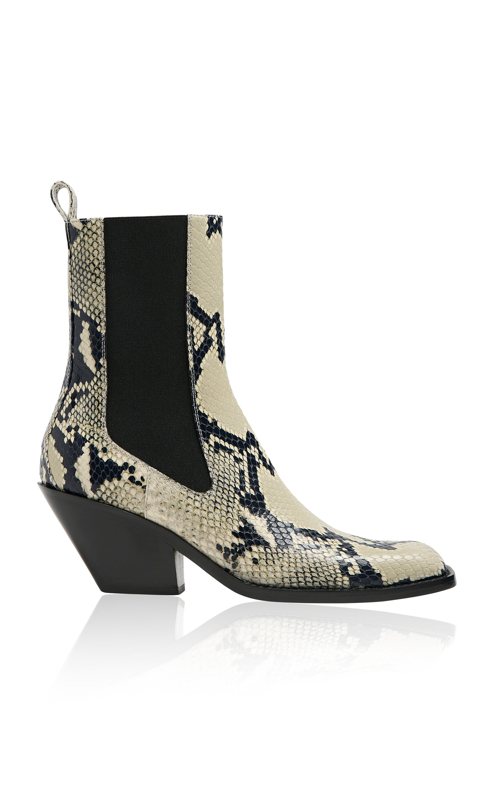 Austin Pyhton-Effect Leather Ankle Boots | Moda Operandi (Global)