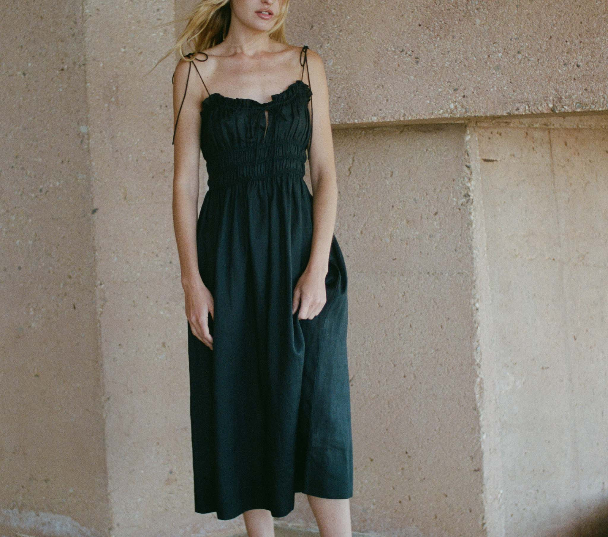 Rhoda Dress - Black | DÔEN | DOEN