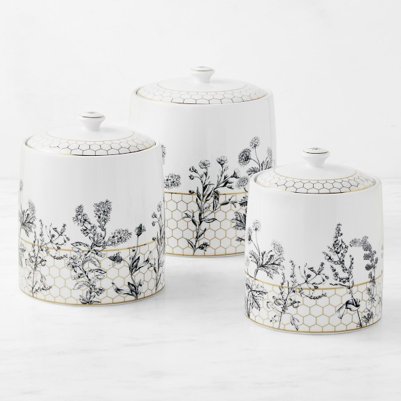 Honeycomb Porcelain Canister