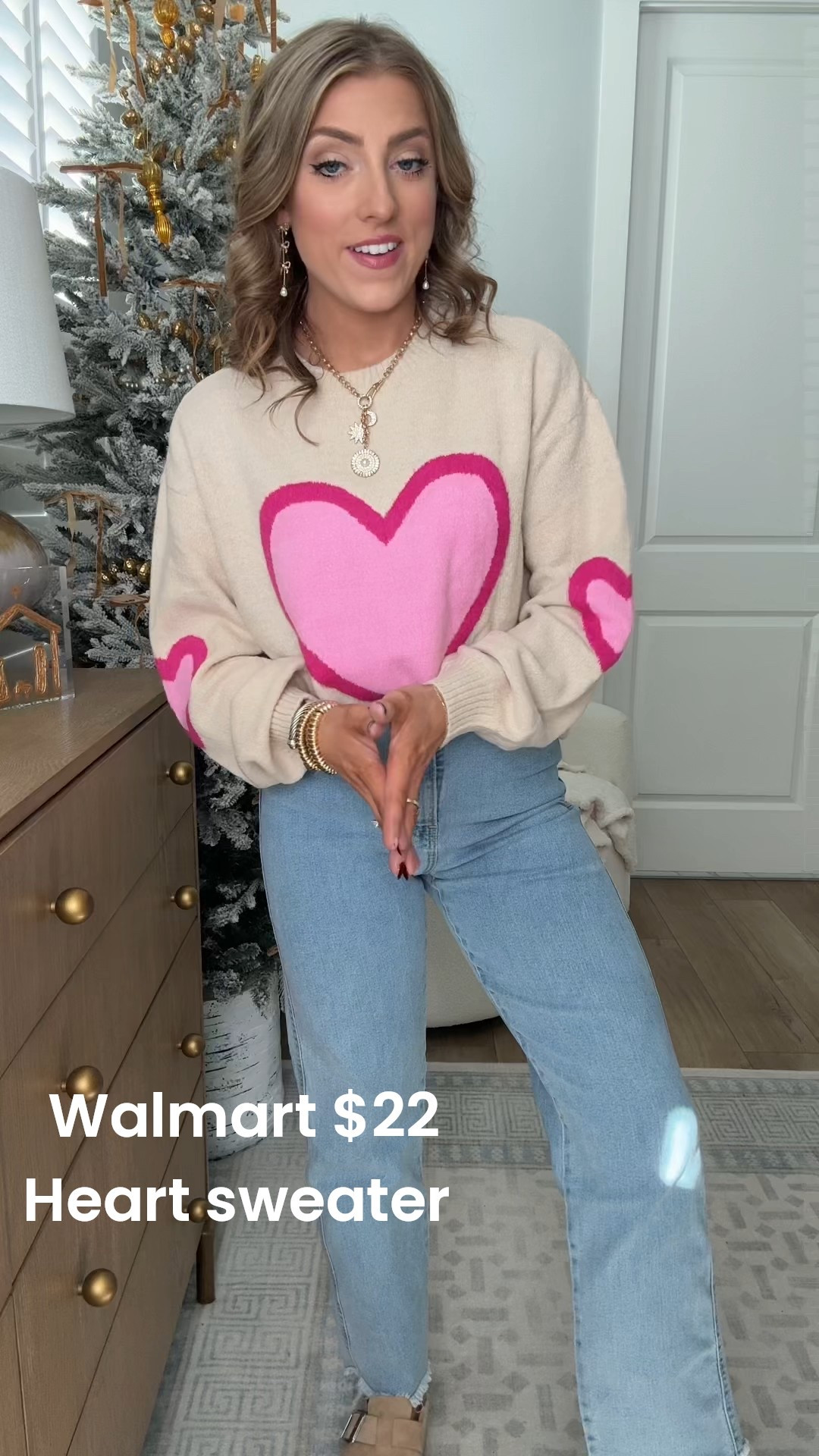 This new Walmart heart sweater is the cutest statement knit and it’s only $22 💕😍 The oversized heart detail makes it feel fun, feminine, and perfect for Valentine’s Day and everyday wear. It’s cozy without being bulky and so easy to style casually with jeans or dressed down with sneakers for mom life and errands.

I styled it with classic Walmart jeans and comfy sneakers for an effortless, affordable outfit you’ll wear on repeat. This sweater is such a good example of Walmart fashion that looks boutique-inspired but stays budget-friendly.

✨ Outfit details:
• Walmart heart sweater – $22
• Soft, cozy knit
• Perfect for Valentine’s Day & beyond
• Easy everyday styling
• Affordable head-to-toe Walmart look

Linked in LTK + Walmart — this one will go fast 💗

#WalmartFashion #WalmartFinds #WalmartStyle #HeartSweater #ValentinesOutfit #AffordableFashion #BudgetStyle #CasualOutfit #EverydayStyle #MomStyle #LTKFinds #WalmartNewArrivals #CuteAndCozy