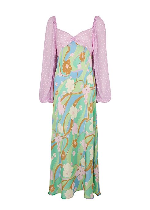 Gio printed panelled silk maxi dress | Harvey Nichols (Global)