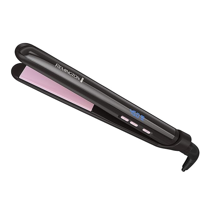 Remington S9500 Pro 1" Pearl Ceramic Flat Iron, Hair Straightener, Digital Controls + 9 Heat Sett... | Amazon (US)