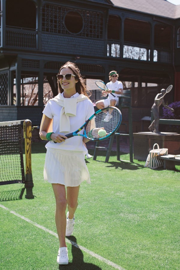 White and Fresh Buds Tennis Skirt | Tuckernuck (US)