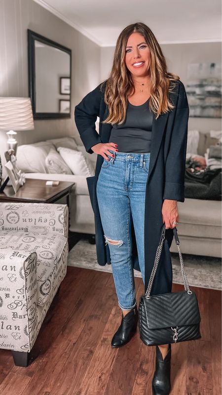 Dressy Casual outfit perfect for date night, business, casual office, etc.

The perfect seamless shaping tank from EBY- you can save 15% off with my code DELPHAJEWEL 

This coatigan is on sale for under $90 in the dark brown and beige colors.

My jeans are only $50 with code MERRY

#coatigan #MadewellStyle #DateNightOutfit #BusinessCasual #DressyCasual #CapsuleWardrobe 
#EBYEmpowerment #Over40Style

#LTKGiftGuide #LTKsalealert #LTKstyletip