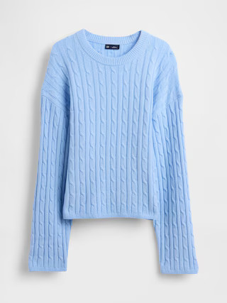 CashSoft Cable-Knit Crewneck Sweater | Gap (US)