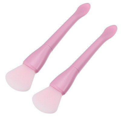 Unique Bargains Silicone Face Mask Brushes Face Mask Applicator Brushes Soft Silicone Brushes Pink 2 Pcs | Target