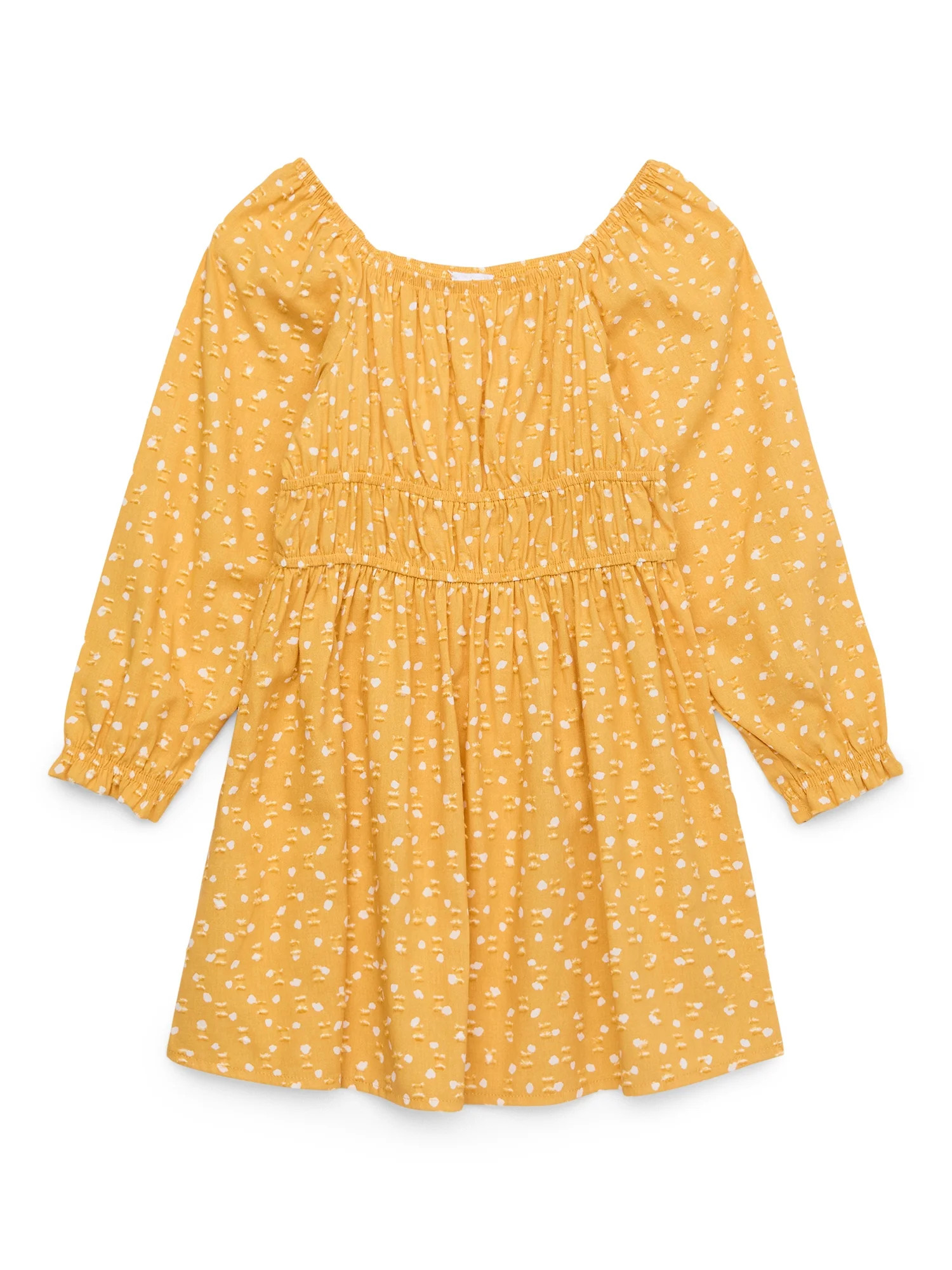 Wonder Nation Toddler Girl Long Sleeve Dress, Sizes 12M-5T | Walmart (US)