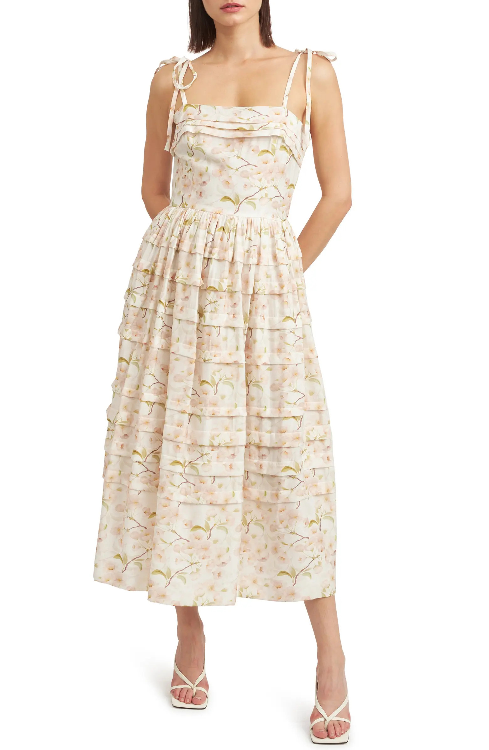 Callie Floral Midi Dress | Nordstrom
