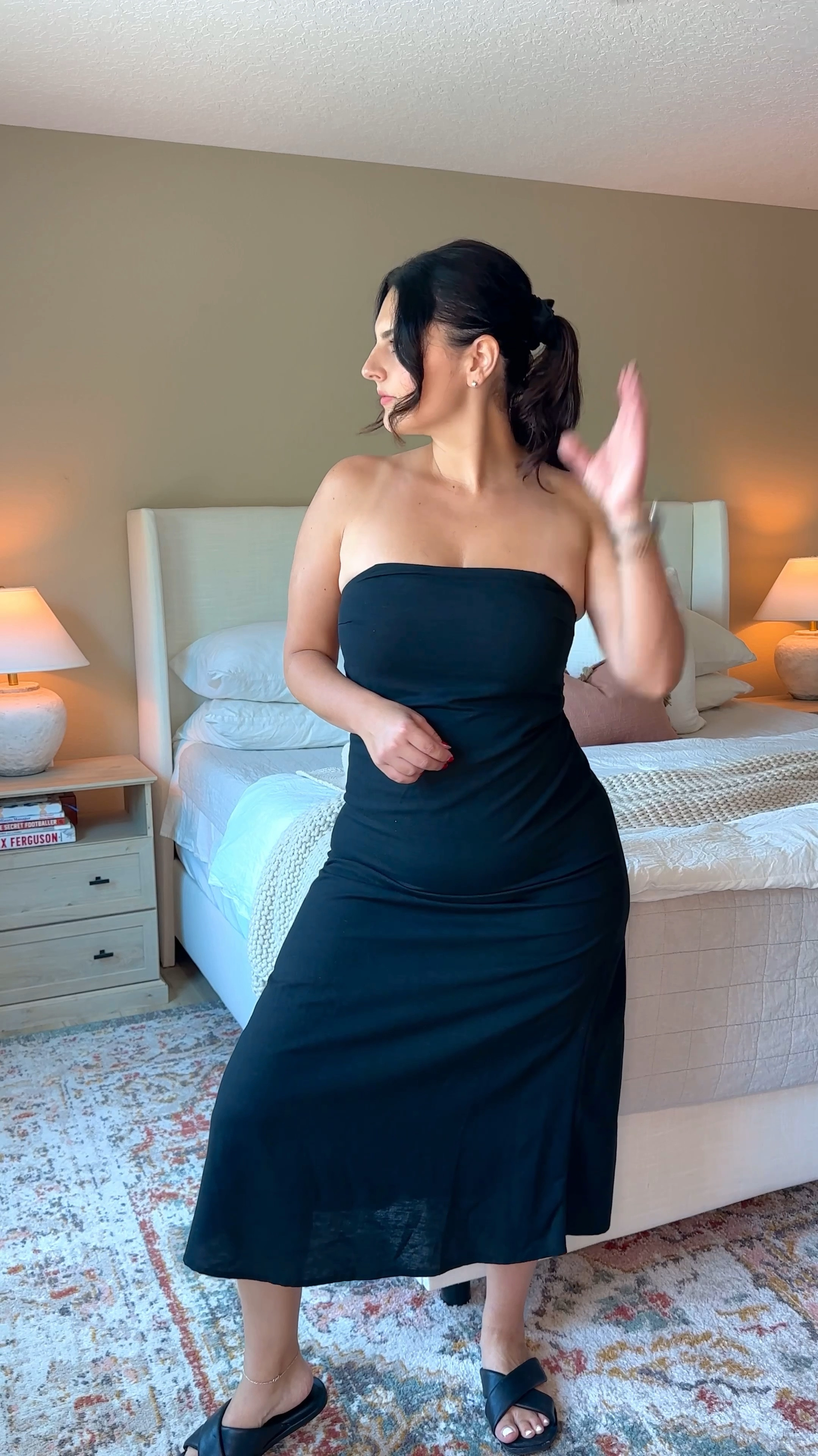 Black linen dress I found at TJX July 2024 • I cut the straps to make it a strapless dress $19 in juniors section!

#LTKStyleTip #LTKFindsUnder50 #LTKMidsize