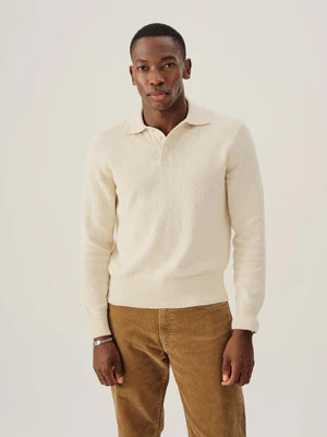 Sand Dollar Seafarer Cotton Rugby Polo - Buck Mason- Modern American Classics | Buck Mason