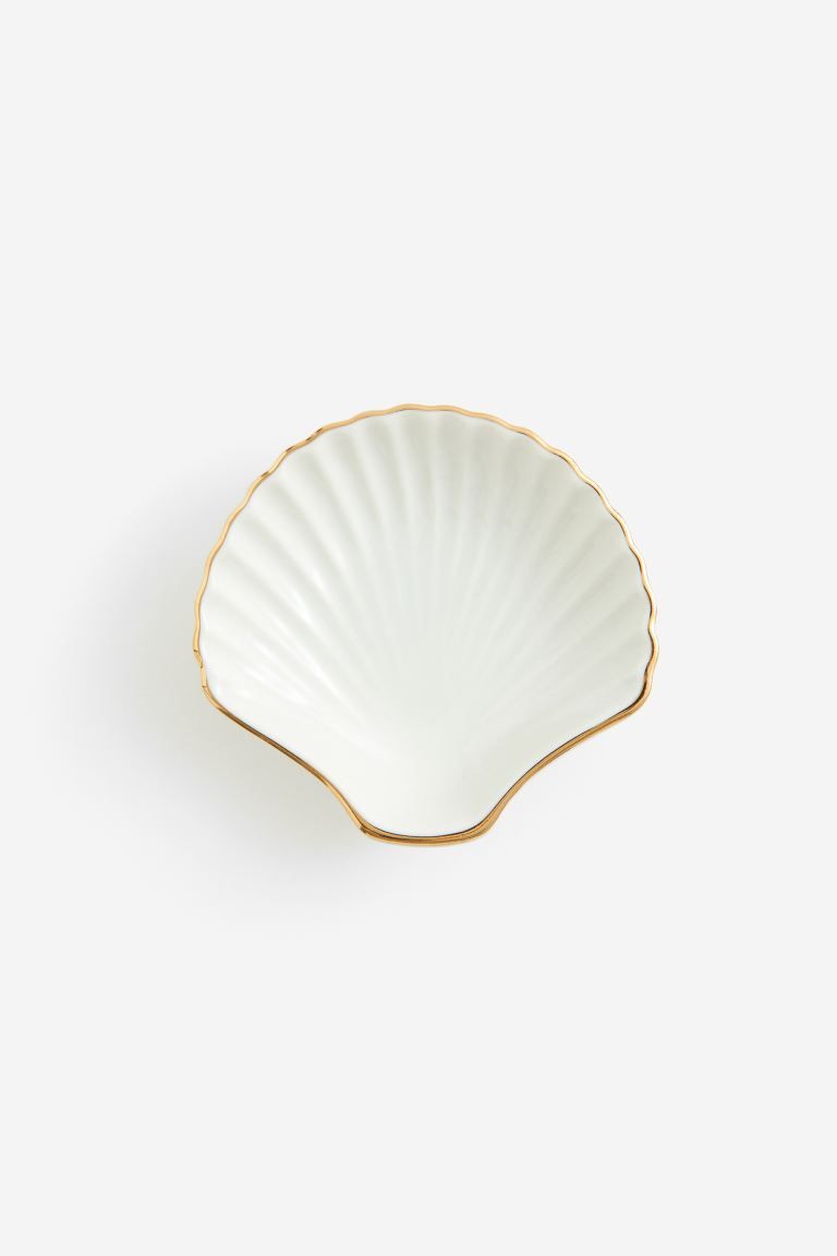 Shell-shaped Mini Plate - White/shell - Home All | H&M US | H&M (US + CA)