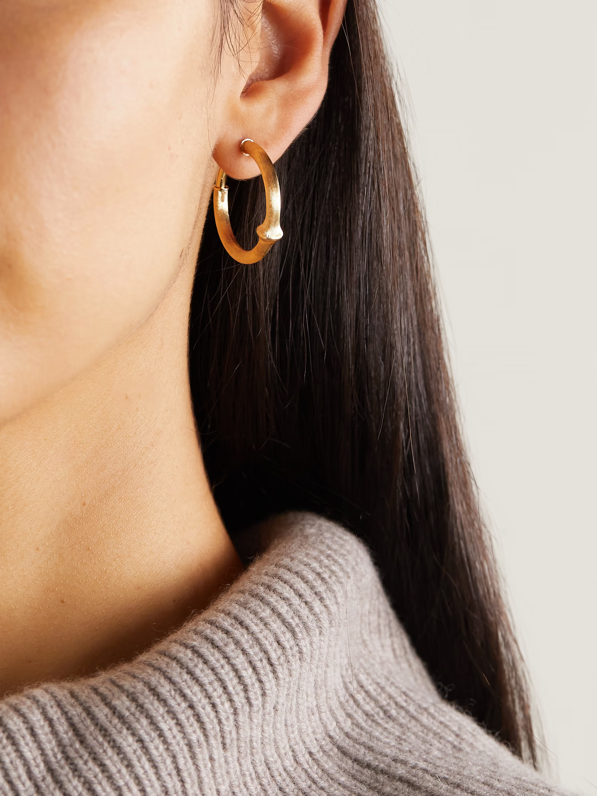 Nature large 18-karat gold hoop earring - gold - One Size | NET-A-PORTER (US)
