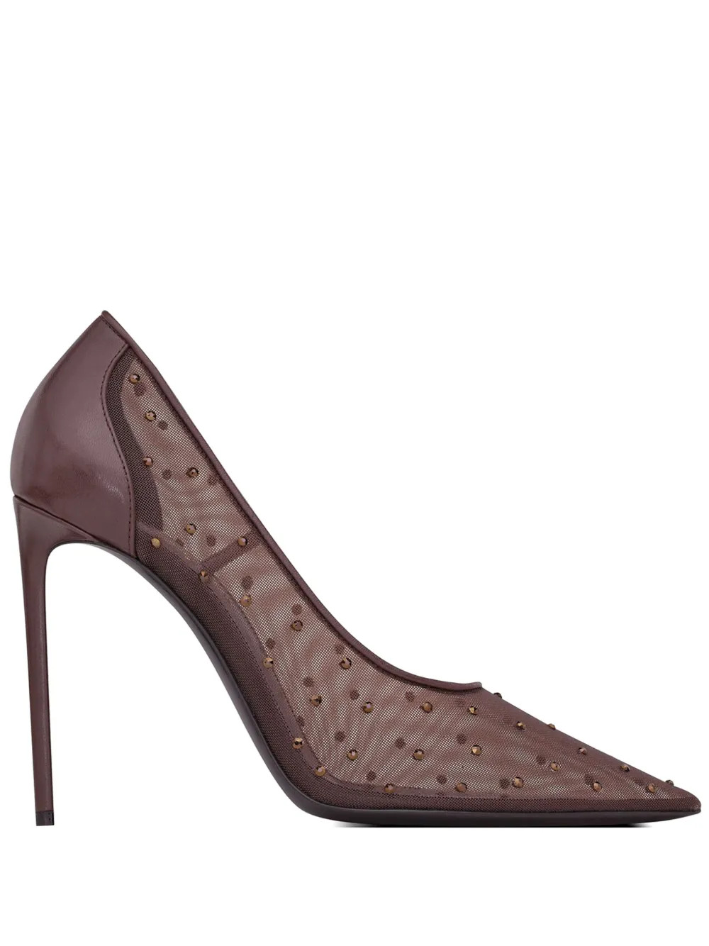 Saint Laurent Anja 105mm Rhinestone Pumps  - Farfetch | Farfetch Global