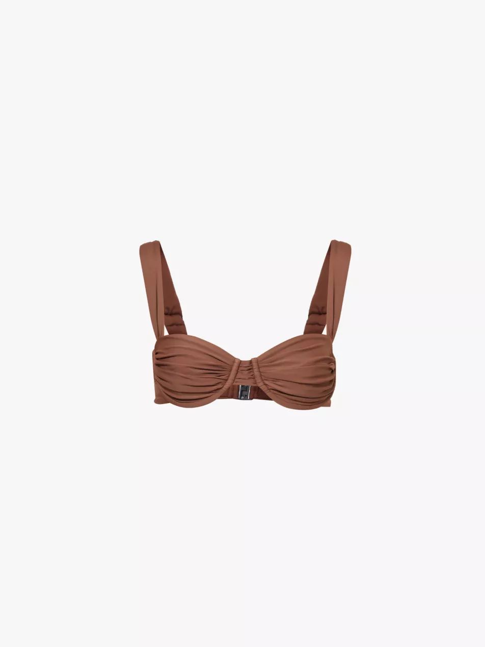 Sol balconette stretch recycled-polyamide bikini top | Selfridges