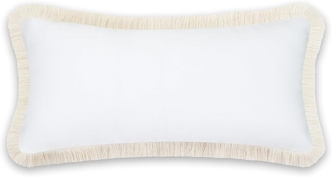 Hofdeco Premium Coastal Patio Indoor Outdoor Long Lumbar Pillow Cover Only, 12"x26" Water Repelle... | Amazon (US)