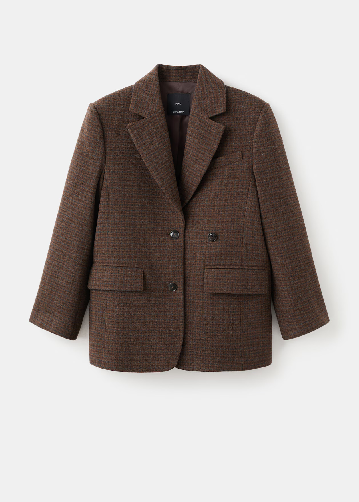 Micro houndstooth wool blazer | Mango (US/MX/AU)