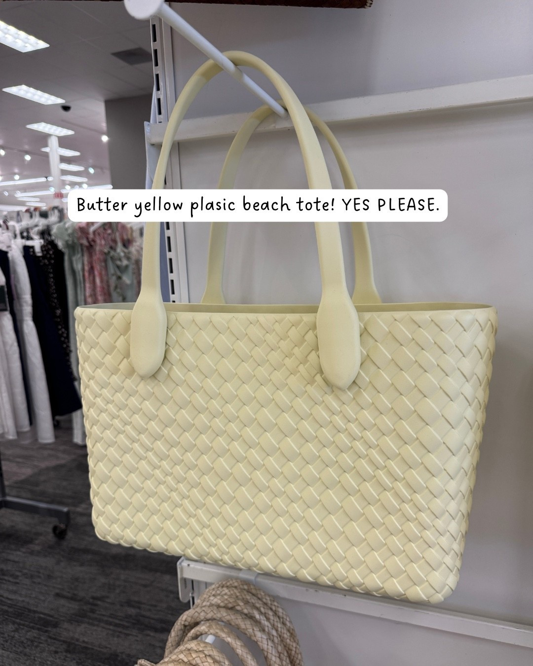 Butter yellow beach tote