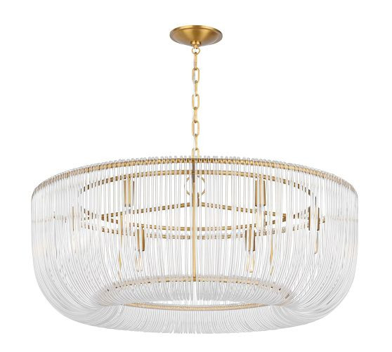 Ranae Glass Round Chandelier (28"-42") | Pottery Barn (US)