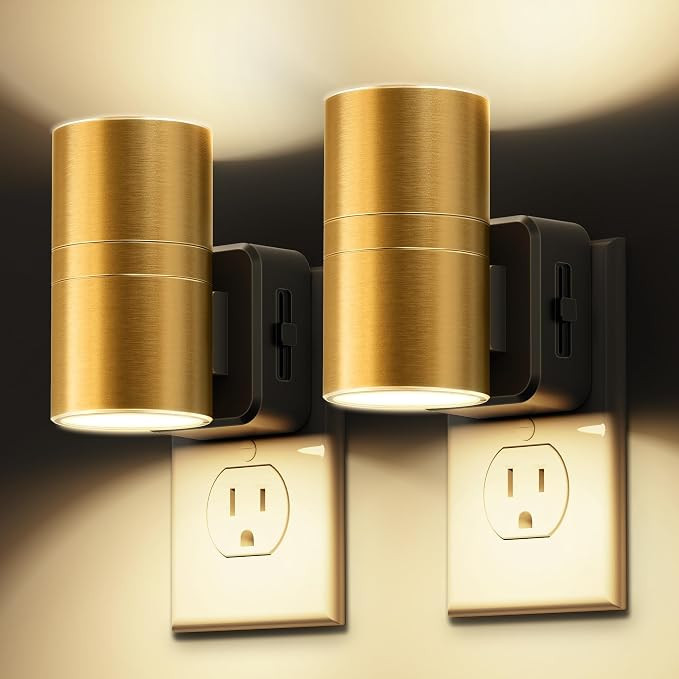 L LOHAS LED Night Light,Dimmable Night Lights Plug into Wall, 2 Pack Automatic Nightlight with Li... | Amazon (US)