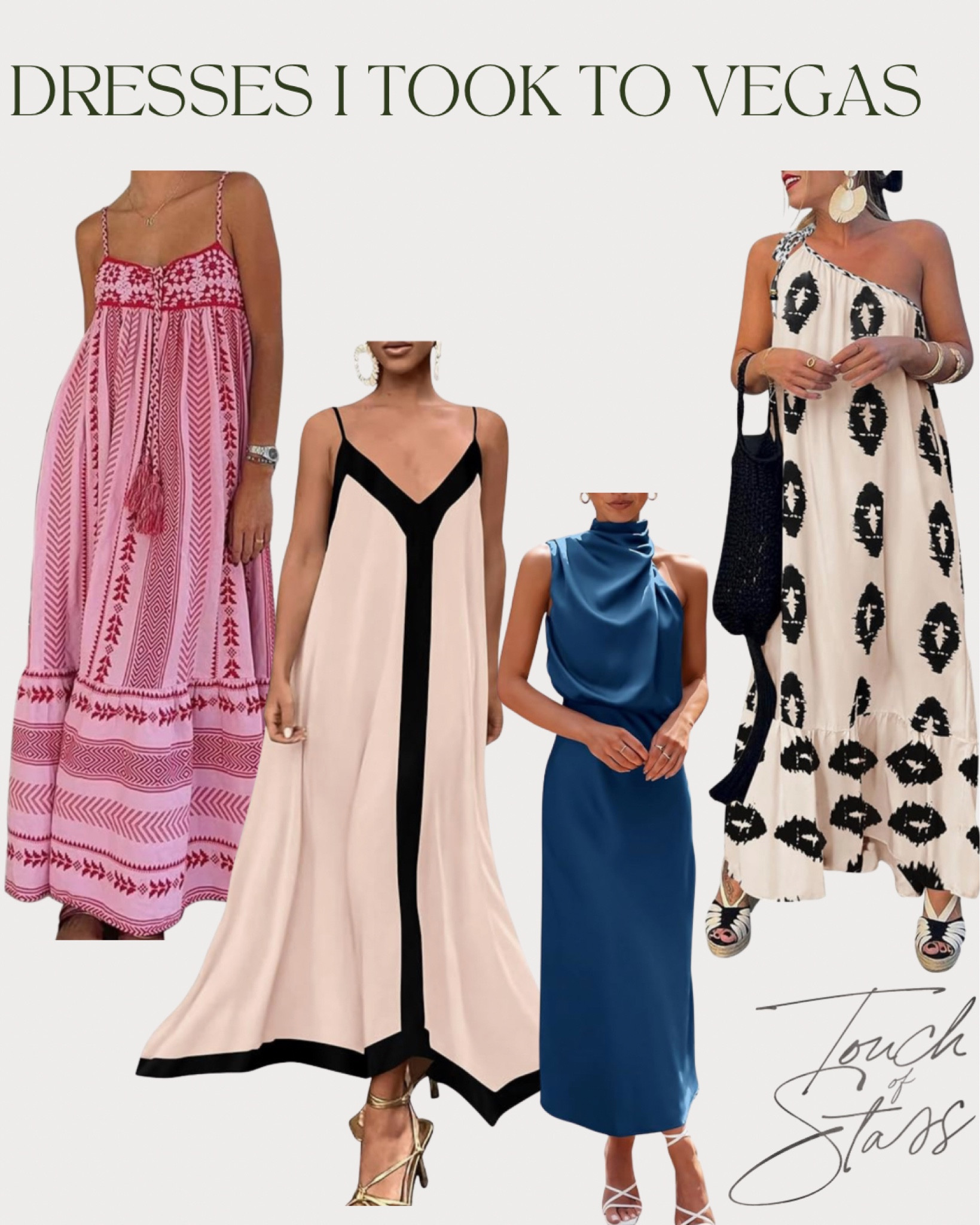 Dresses I packed for Vegas 
All but the teal were perfect for day to evening, just swap accessories 



#LTKFindsUnder50 #LTKOver40 #LTKStyleTip