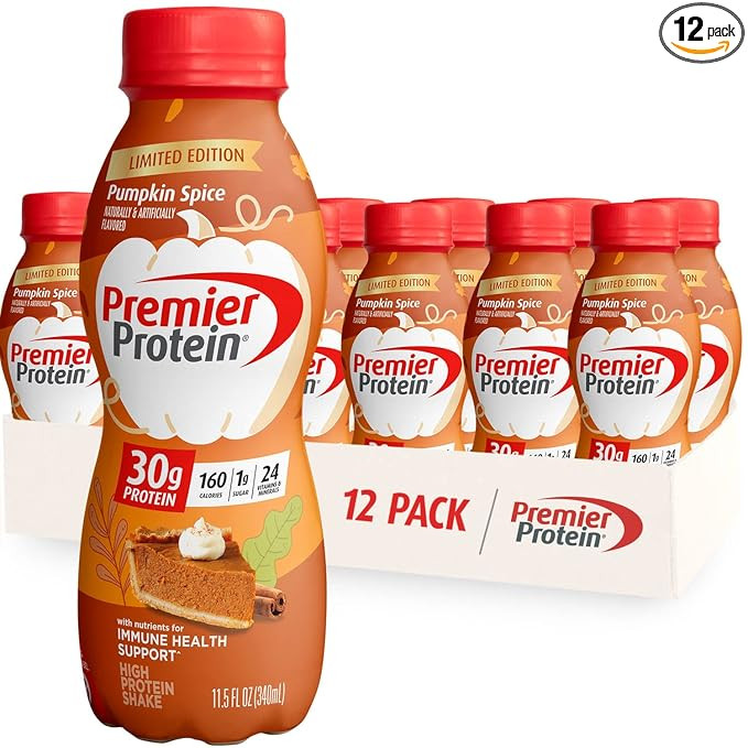 Premier Protein Shake Limited Edition 30g 1g Sugar 24 Vitamins Minerals Nutrients to Support Immu... | Amazon (US)