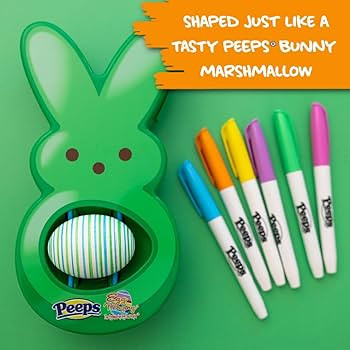The Eggmazing Egg Decorator - Peeps Bunny - Arts and Craft Set Includes 6 Colorful Quick Drying, ... | Amazon (US)