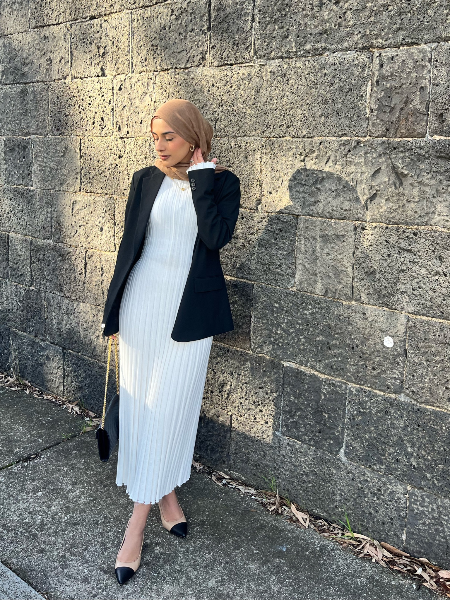 The trending Dissh dress styled with a blazer & these stunning Chanel dupes to give it a classy & elegant look. Perfect fit for a high-tea or even a dinner! 

#LTKstyletip #LTKFind #LTKworkwear