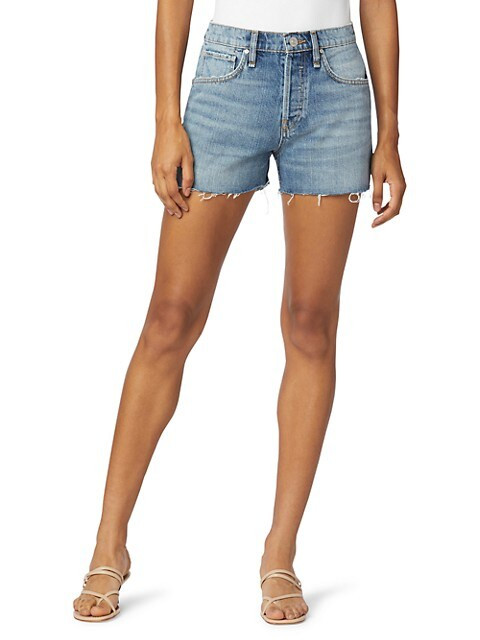 Lori High-Rise Raw Hem Denim Shorts | Saks Fifth Avenue OFF 5TH