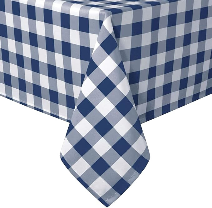 Hiasan Checkered Tablecloth Rectangle, 60 x 140 Inch - Waterproof, Wrinkle Resistant and Washable... | Amazon (US)