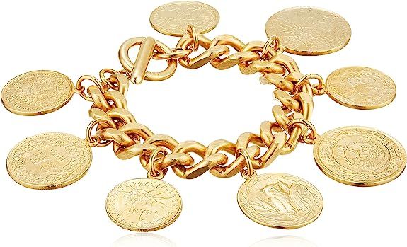 Ben-Amun Jewelry Moroccan Coin Charms Jewelry 24K Gold Plated Vintage Fashion Womens, Hand Made i... | Amazon (US)