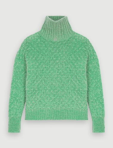 122MEGEVA Pull en maille à grand col | Maje EU