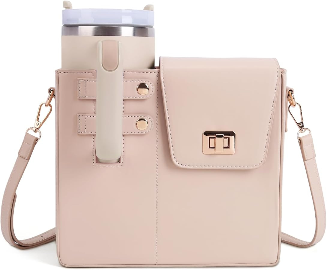 Stanley Purse Cup Holder Bag with Strap- Outdoor Portable Crossbody Water Bottle Storage Bag for ... | Amazon (US)