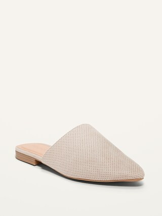 Faux-Suede Pointy-Toe Mule Flats for Women | Old Navy (US)