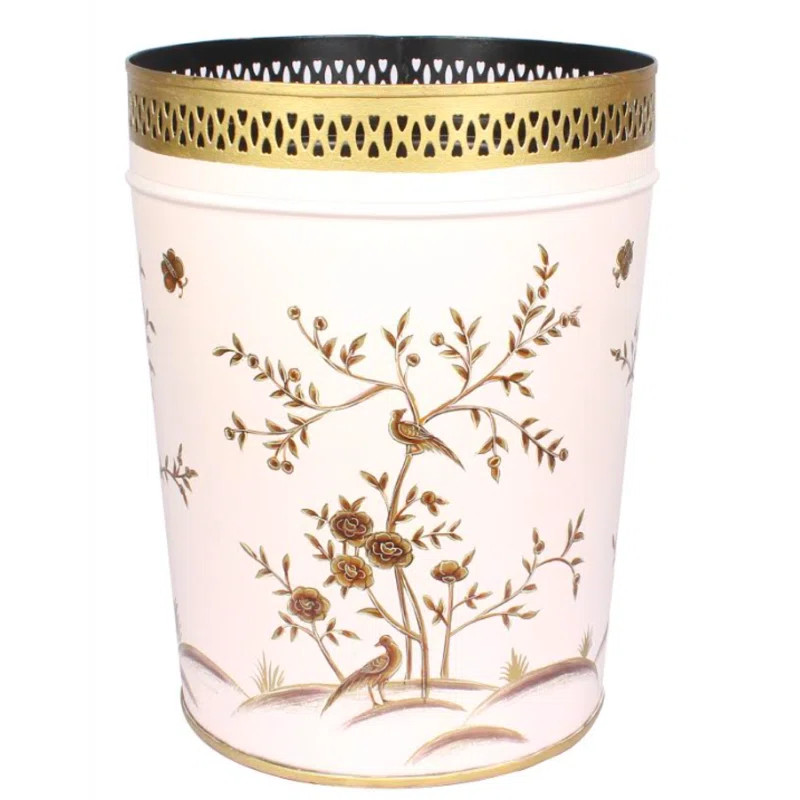 Chinoiserie 4 Gallon Waste Basket | Wayfair Professional