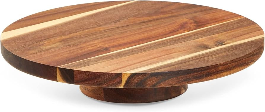 Juvale Round Acacia Wood Cake Stand for Wedding, Wooden Serving Platter for Appetizers and Desser... | Amazon (US)