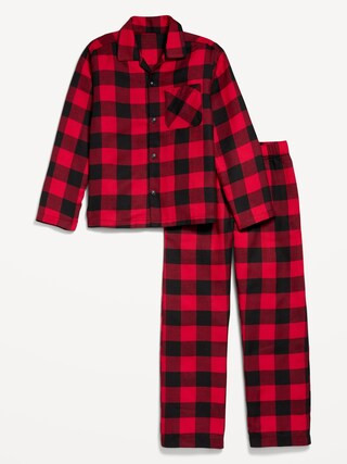 Gender-Neutral Printed Button-Front Pajama Set for Kids | Old Navy (US)