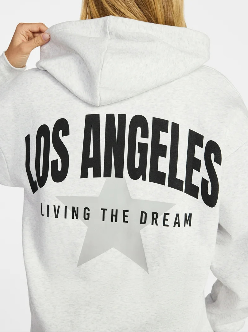 No Boundaries Essential Fleece Hoodie, Women's Sizes XXS-XXL | Walmart (US)