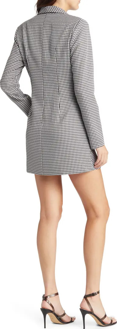 Houndstooth Long Sleeve Coat Dress | Nordstrom