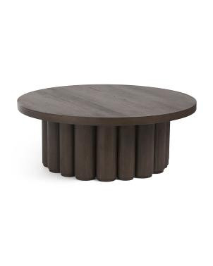 48x18 Tiber Oak Veneer Solid Wood Coffee Table | TJ Maxx