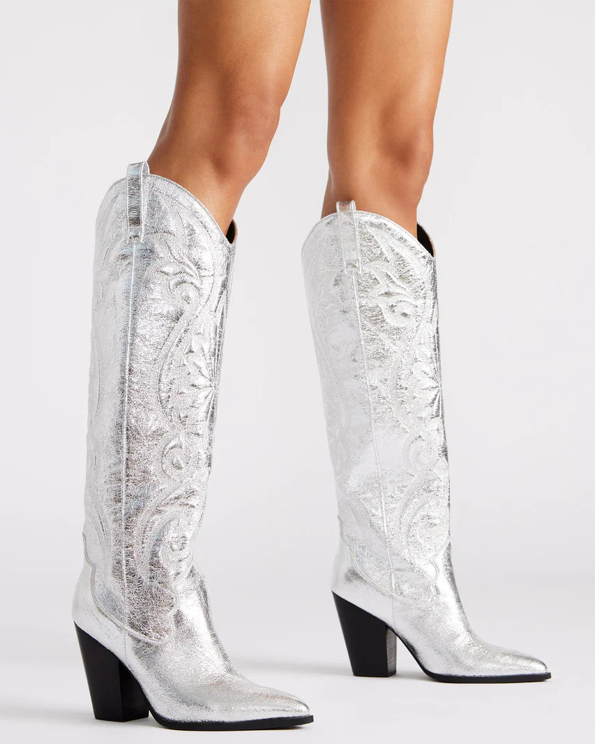 LASSO Silver Western Boot | Women's Boots | Steve Madden (US)