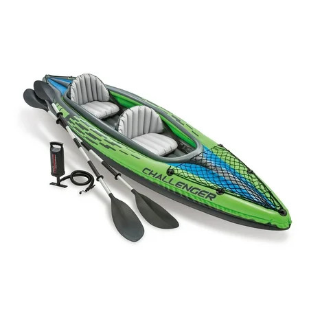 Intex Challenger K2 Inflatable Kayak with Oars and Hand Pump | Walmart (US)