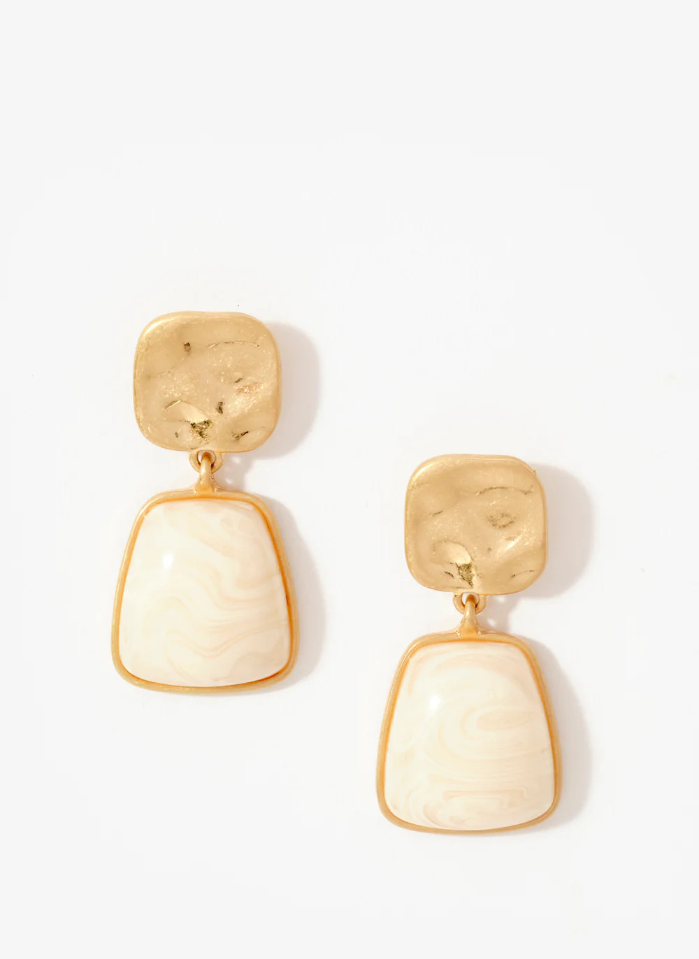 Gold Tone Stone Earrings | Mint Velvet