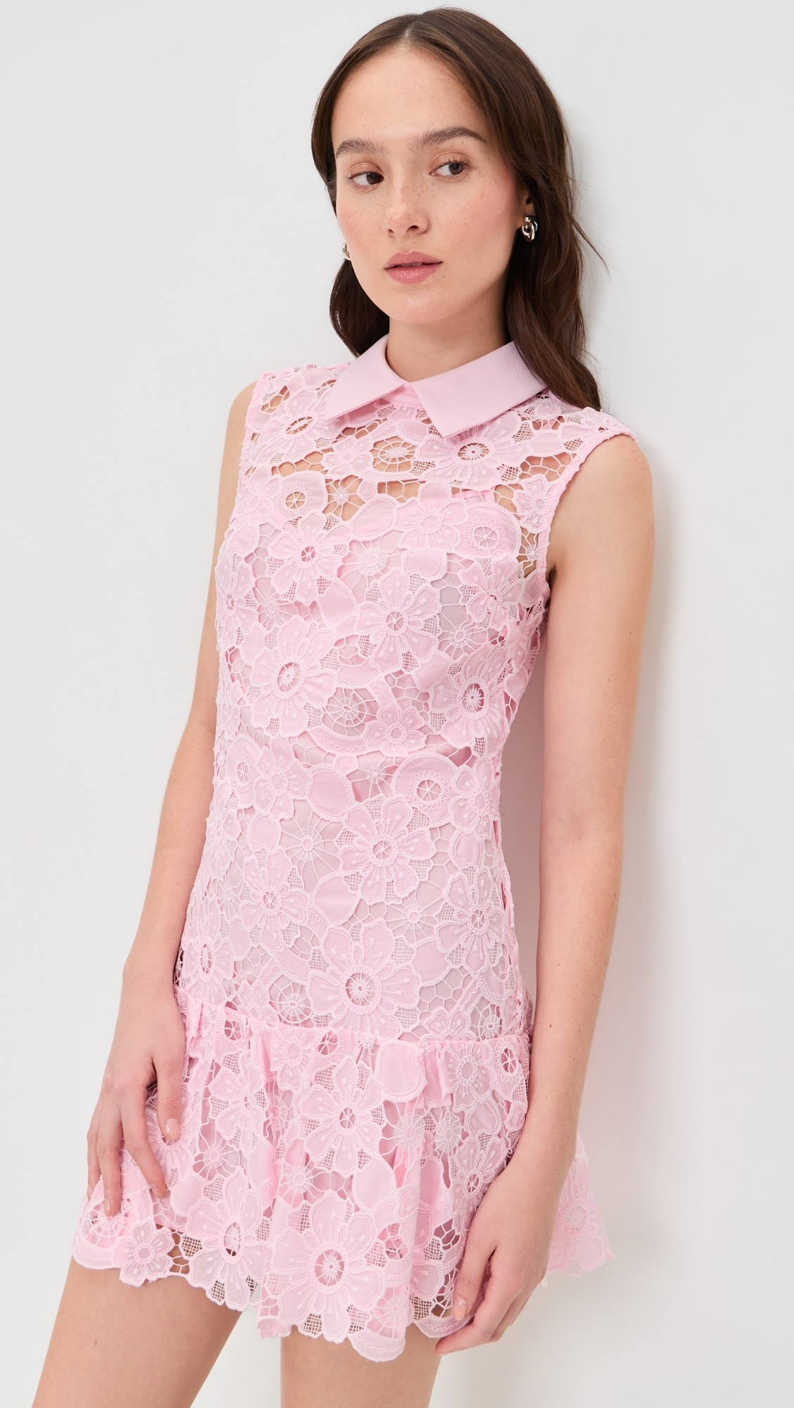Lace Collared Mini Dress | Shopbop