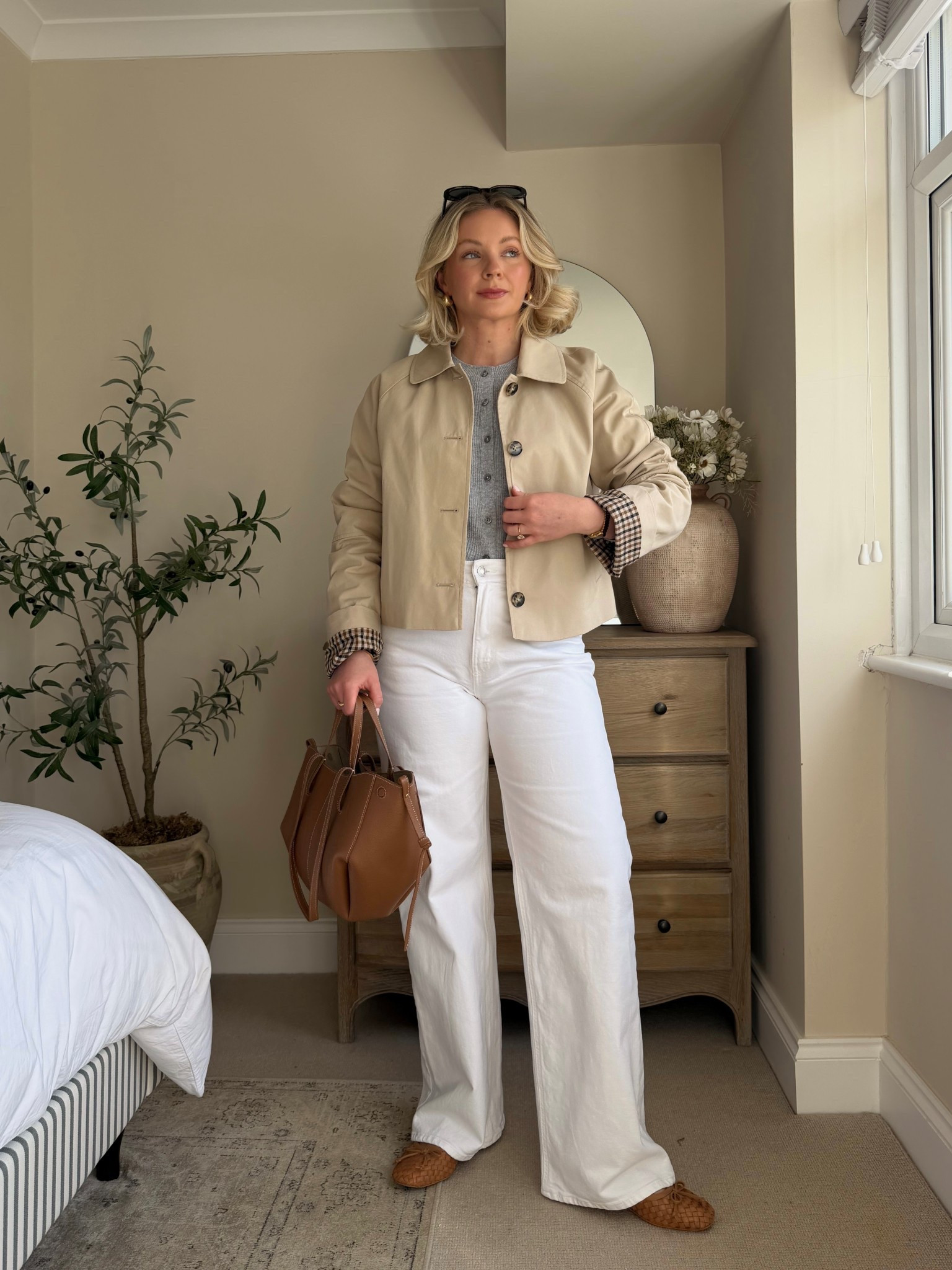 I wear w28 reg length in jeans. Size 12 trench jacket  