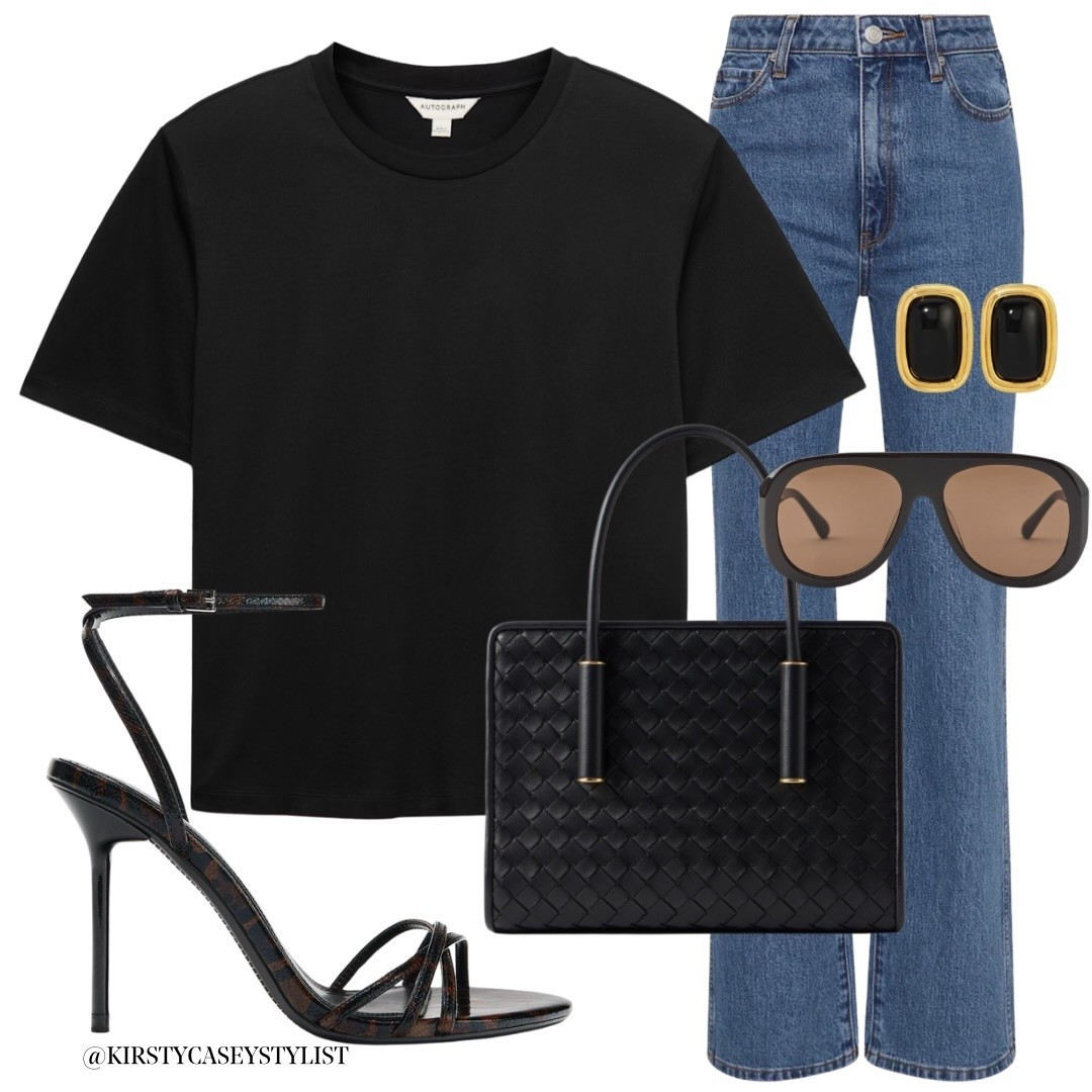 Effortless date night inspo!🍸🖤 

A good t shirt and pair of jeans with save you no matter the occasion! 

#outfitinspo #datenightoutfit #everydayoutfits #transitionalstyle #fashionstylist

#LTKdatenight #LTKautumn #LTKstyletip