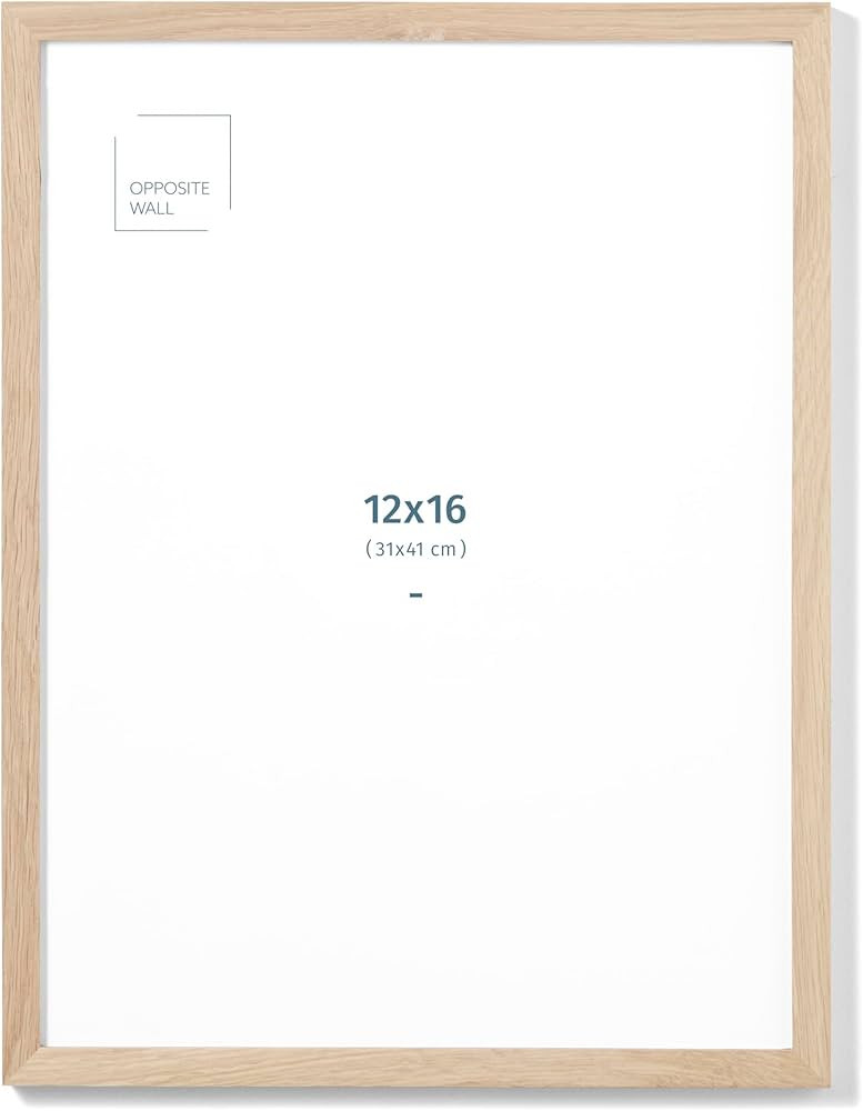 Opposite Wall - 12x16 in - Natural Solid Oak Wood Picture Frame - Lightweight, Versatile & Shatte... | Amazon (CA)