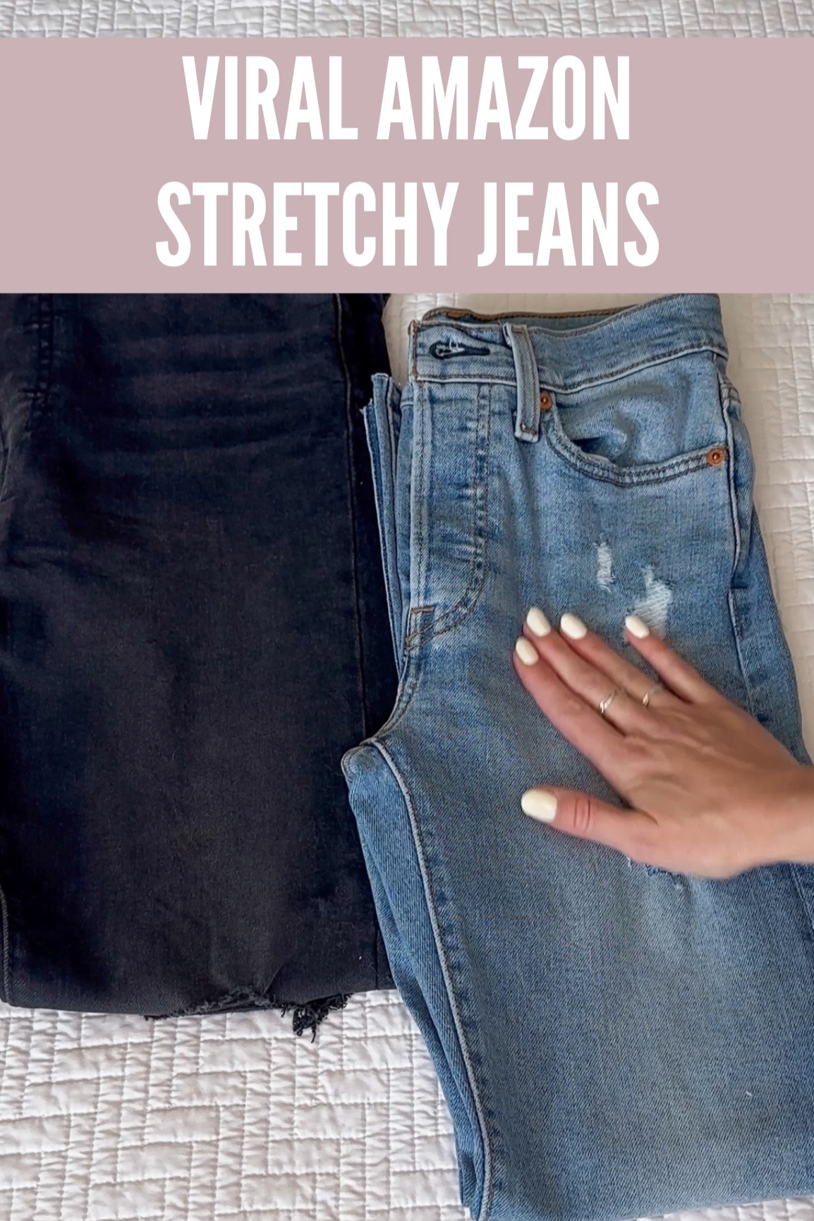 Amazon viral stretchy straight leg jeans, casual outfit idea, Amazon must haves, Amazon finds, black denim, blue denim, distressed jeans, Amazon jeans, what to wear, how to style 

#LTKfindsunder50 #LTKfindsunder100 #LTKstyletip